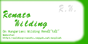 renato wilding business card